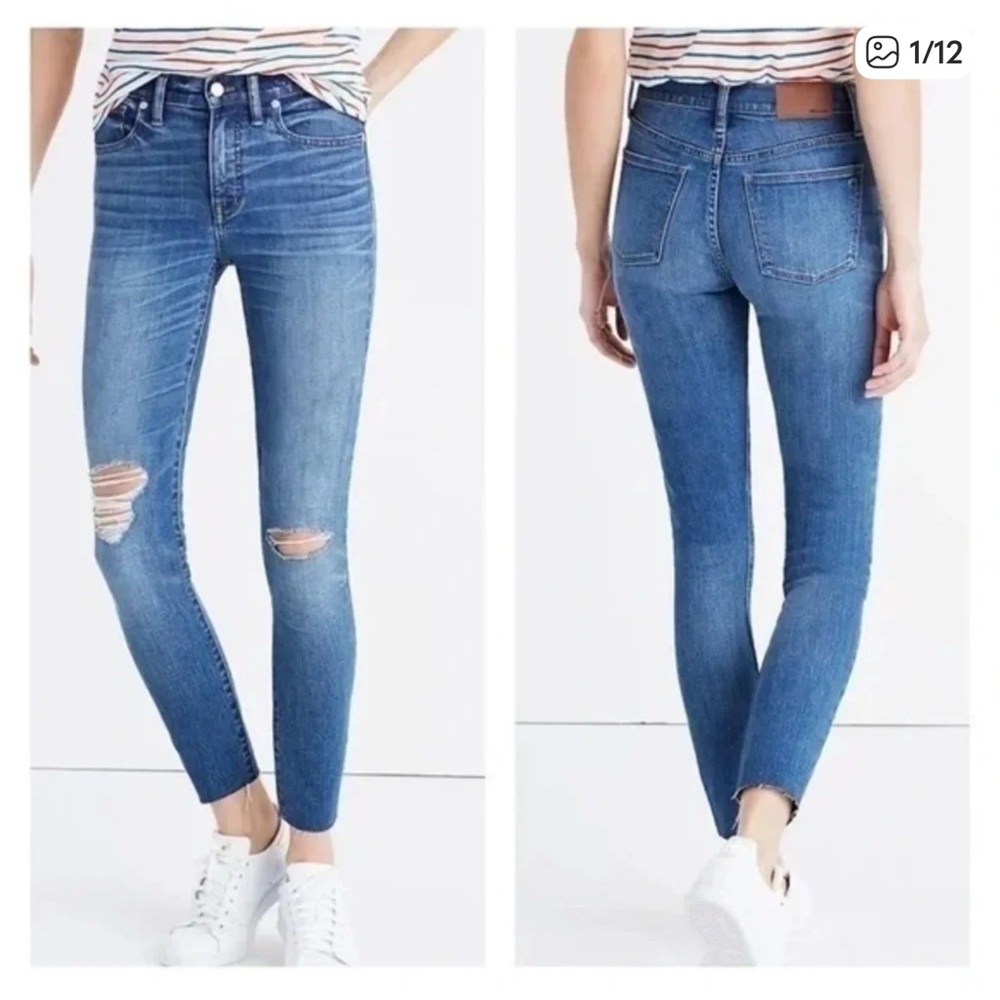 Madewell 9” High-Rise Skinny Crop Jeans Bruce Wash Size 30